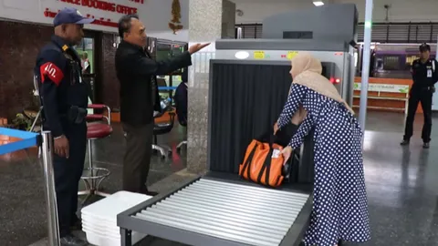 จนท.รถไฟหาดใหญ่ เปิดใช้เครื่องสแกนวัตถุระเบิดวันแรก