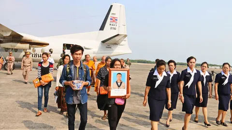 ทัพเรือรับศพ พลฯ สุริยา นักรบนาวิกโยธินพลีชีพ อย่างสมเกียรติ