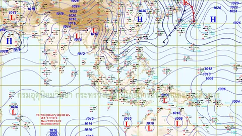 อีสานอุณหภูมิลด ใต้มีฝน คลื่นสูง 2-3 เมตร