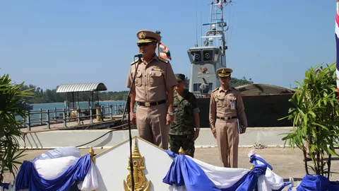 ทร.ภ.3 ต้อนรับ 'เรือหลวงปัตตานี' หลังเสร็จปฏิบัติภารกิจ