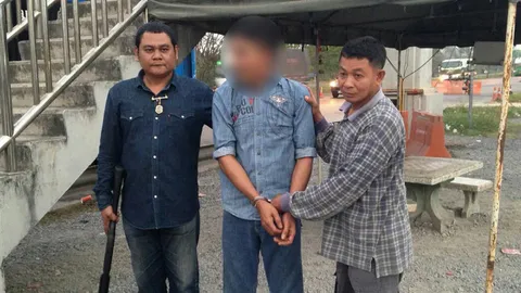 รวบ 'อ้ายลูกวัว' ก่อเหตุอุกฉกรรจ์สะเทือนขวัญ 4 คดี หลบหนีนาน 2 ปี