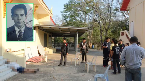 อาแปะยิงตัวตาย อายุ 78 ปี! จ่อขมับด้วย .22 คาบันไดเมรุเผาศพ