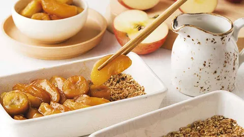 เผยสูตร Caramel Apple & Banana Tart ขนมเพื่อสุขภาพ