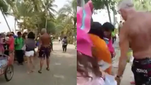 ภัยสังคม! สาวอัดคลิปฝรั่งร่างโต เดินจับก้นสาวจีนริมชายหาดพัทยา
