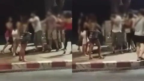 ตร.รู้ตัวแล้ว! คลิปสาวประเภท2 ทำร้ายฝรั่งที่ชายหาดพัทยา