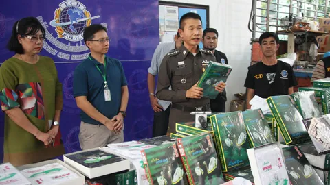 ปอศ.บุกทลายแหล่งผลิตสินค้าปลอม 'ตราห่านคู่' เสียหายกว่า 10 ล้าน