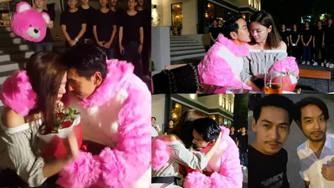 สำเร็จ! 'ดีเจเพชรจ้า' แปลงเป็นหมีสีชมพูง้อ 'นิวเคลียร์' คืนดีเรียบร้อย