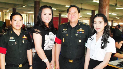 หนุ่มฮือฮาลั่นศาลาวัด! '2 กะเทยสวย' เข้าคัดทหารเกณฑ์ เป็นสีสัน