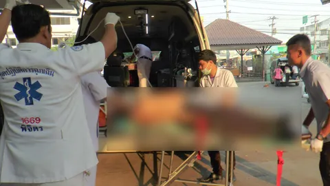 'ด.ต.เมืองพิจิตร' เข้าระงับเหตุชายคลุ้มคลั่ง ถูกฟันอาการสาหัส