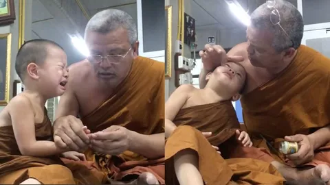 'เณรกร’ เสี้ยนตำมือ ร้องไห้ลั่นวัดป่ามณีกาญจน์