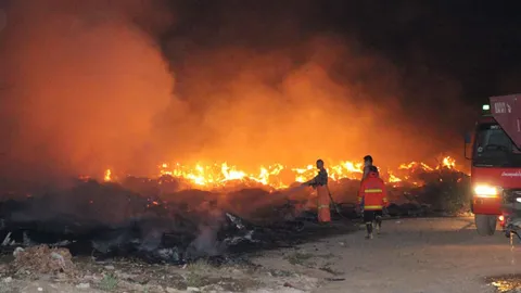 ไฟป่าไหม้ลามเข้าบ่อขยะที่แพร่ ดับได้แล้วบางส่วน