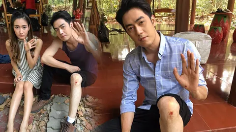 ฟิล์ม พา แซนดี้ มอไซค์คว่ำ อุบัติเหตุกลางกองถ่ายอีกแล้ว