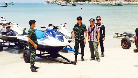 เอาจริง! ทหารอายัดเจ็ตสกีหาดท้องนายปาน ผู้ประกอบการฝืนให้เช่า