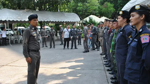 รรท.น.1 ตรวจถนนสีลม ห้ามนำแป้ง-ปืนฉีดน้ำขนาดใหญ่เข้างาน 