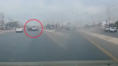 ภาคต่อ! ตร.เผยคลิปเก๋งชน 7 คันรวด หนุ่มวัย19 เป็นคนขับ กำลังไปทำใบขับขี่