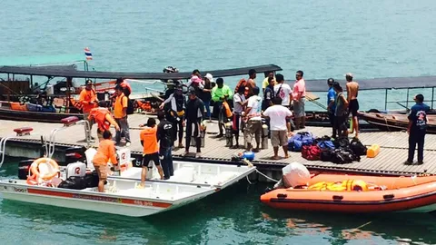 ยังค้นหาต่อ ร่างสูญหาย เขื่อนรัชชประภา ญาติทำพิธีขอขมาพระแม่คงคา