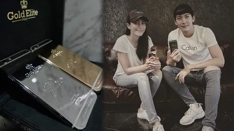 "จุ๋ย" เอาใจขั้นสุด ควง "พุฒ" ช็อปมือถือทองคำสุดหรู แถมสลักชื่อเล่น PU ติดเครื่อง