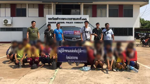 สระแก้ว จับแก๊งขนแรงงานเถื่อนเขมรเข้าไทย ได้ผู้ต้องหา-ของกลางอื้อ 