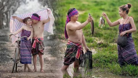 พรีเวดดิ้งไทยสไตล์ของคู่รักบ้านนา ถ่ายทอดวิถีบ้านเกิดโดนใจโซเชียล