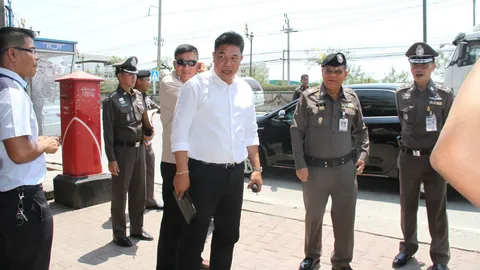 'ปัญญา' ลงพื้นที่หาเบาะแสขโมยตู้เอทีเอ็มกรุงศรีฯ ย่านสมุทรปราการ 