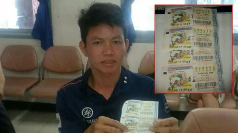 หนุ่มโรงกลึง ที่ลำพูน สุดเฮง! ถูกรางวัลที่ 1 พร้อมรางวัลข้างเคียง