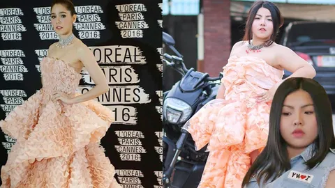 ฮือฮา ‘ทราย เบญจพร’ สาวอวบคอสเพลย์ชมพู่ ด้วยถุงข้าวเกรียบ