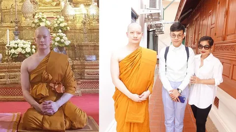 อิ่มใจ "โอปอลล์" ควงเพื่อนซี้ทำบุญวันวิสาขบูชา ใส่บาตร "หลวงพี่โอ๊ค"