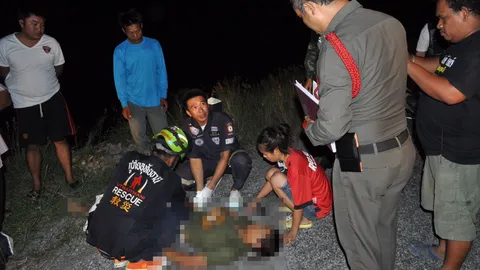 หนุ่มอุทัยฯ ขับ จยย.ไปหาเพื่อน ไปไม่ถึง เสียหลักชนเสาดับอนาถ