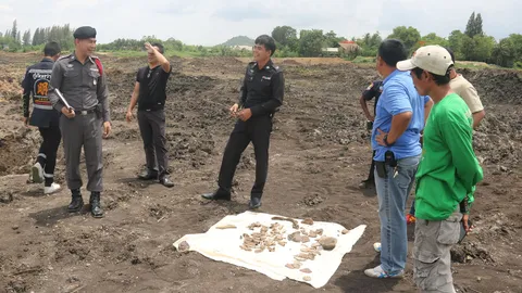 ขุดลอกอ่างเก็บน้ำ อึ้ง! เจอกระดูกคน-หม้อดินเก่า หรือจะเป็นมนุษย์โบราณ