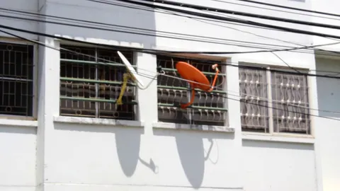 โชคยังดี! ทิ้งเด็กไว้ลำพังตกตึก 4 ชั้น จานดาวเทียมรับได้ก่อนถึงพื้น