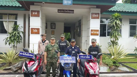 นรข.เชียงราย สกัดแก๊งลัก จยย. หนีกระเจิง เตรียมนำลงเรือข้ามโขงขาย