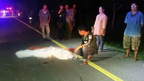 สาวใหญ่สุโขทัย ขี่จยย.กลางดึก เก๋งต่างถิ่นชนท้าย คอหักดับสลด!