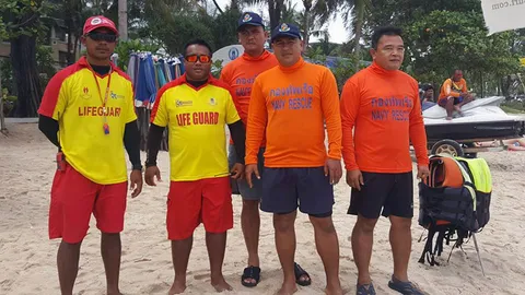 ทีมไลฟ์การ์ด-ทัพเรือภาค 3 ออกค้นหาร่างหนุ่มเกาหลีใต้รอบหาดป่าตอง 