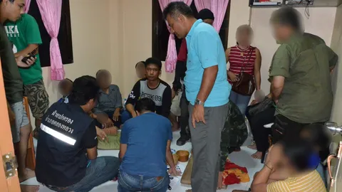 รวบ 14 ผีพนัน ตำรวจบ้านคลองหลวงทำเอง เปิดบ่อนเย้ยก.ม. อ้างจ่ายส่วย