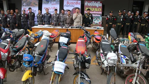 กวาดล้างแว้นโคราช 9 วัน อายัด จยย.ซิ่ง 300 คัน ร้านแต่งรถโดนด้วย