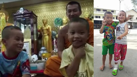 เจอตัวแล้ว! ด.ช.ชาวเขาเผ่าม้ง ให้เพื่อนขี่หลังกลับวัด เผย หลวงปู่บุญอุปการะไว้ (ชมคลิป)