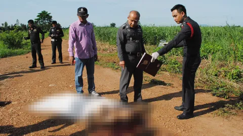 คนร้ายจ่อยิงสาววัย 19 ทิ้งศพไว้กลางถนนในไร่อ้อยที่สุโขทัย