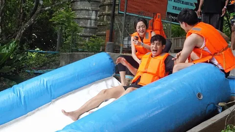 บิ๊ก,บุ๋ม,บอส กอดคอผวา ท้าเสียวสไลเดอร์ 50 เมตร!