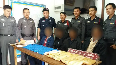 รวบ 3 ลีซอร่วมสาวพม่า ขนยาบ้า-ไอซ์ ขึ้นรถทัวร์ ได้ค่าจ้างคนละหมื่น!