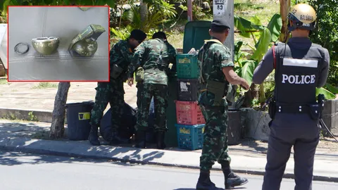 ชาวบ้านแจ้งถังขยะมีระเบิด อีโอดีรุดสอบ โอละพ่อมันคือ ที่เขี่ยบุหรี่!