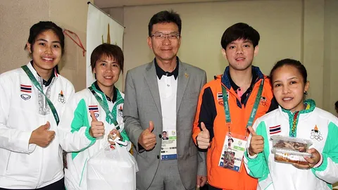 'ข้าวกะเพราไก่-เกี๊ยวกุ้งต้มยำ เมนูยอดฮิตนักกีฬาไทย