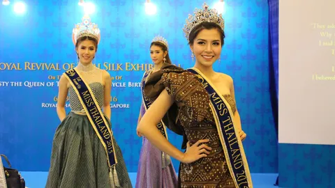 ปิดฉาก งานแสดงผ้าไหมไทยที่สิงคโปร์ ทองคำ พลอย ได้รับความนิยม