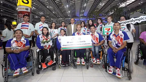 ทัพนักกีฬาพาราลิมปิกไทยอิ่มท้อง 'เซเว่น อีเลฟเว่น' จัดอาหารเต็มที่