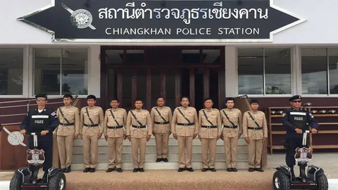 ของจริงไม่ได้ถ่ายละคร! ตร.เชียงคาน แต่งเครื่องแบบโบราณออกตรวจพื้นที่