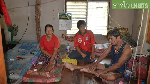 วอนช่วย! พ่อแม่ลูก พิการทั้งครอบครัว ต้องการบ้านใหม่บรรเทาน้ำท่วม