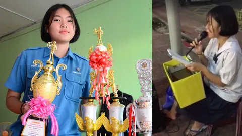 ดังแน่! แห่ชมคลิปสาว ม.3 เปิดหมวกร้องเพลงหาทุนเรียน ทั้ง'สวย-น่ารัก'