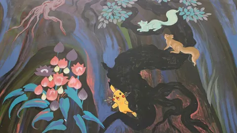 ชูจิตรกรรม ฮิตร่วมสมัย ‘โปเกมอน’ บนผนังวัด สุพรรณบุรี