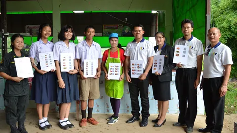 สุดเจ๋ง! 'QRโค้ด เพื่อการบริโภค' ร.ร.น้ำยืนวิทยา ตัวแทน 8 จว.อีสานใต้