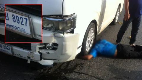 หนุ่ม 55 มหาเฮง! ไม่ได้ถูกหวย แต่รอดถูกรถทับหัว แบบเส้นยาแดงผ่าแปด 