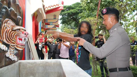 รวบหนุ่มเพี้ยนคลั่ง อ้างตัวเป็นพญาครุฑ ทุบศาลหลักเมืองบุรีรัมย์